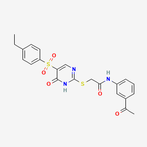 N-(3-acetylphenyl)-2-({5-[(4-ethylphenyl)sulfonyl]-6-oxo-1,6-dihydropyrimidin-2-yl}sulfanyl)acetamide