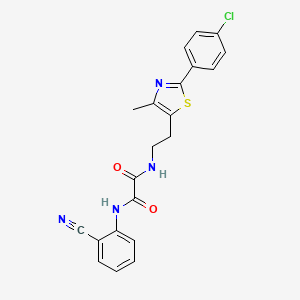 N1-(2-(2-(4-chlorophenyl)-4-methylthiazol-5-yl)ethyl)-N2-(2-cyanophenyl)oxalamide