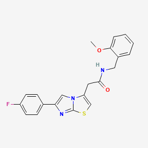 2-(6-(4-fluorophenyl)imidazo[2,1-b]thiazol-3-yl)-N-(2-methoxybenzyl)acetamide