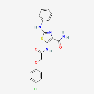 5-{[(4-Chlorophenoxy)acetyl]amino}-2-(phenylamino)-1,3-thiazole-4-carboxamide