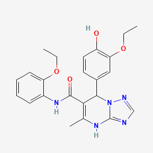 7-(3-ethoxy-4-hydroxyphenyl)-N-(2-ethoxyphenyl)-5-methyl-4,7-dihydro[1,2,4]triazolo[1,5-a]pyrimidine-6-carboxamide