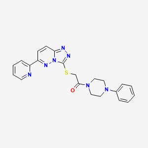 1-(4-Phenylpiperazin-1-yl)-2-((6-(pyridin-2-yl)-[1,2,4]triazolo[4,3-b]pyridazin-3-yl)thio)ethanone