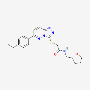 2-((6-(4-ethylphenyl)-[1,2,4]triazolo[4,3-b]pyridazin-3-yl)thio)-N-((tetrahydrofuran-2-yl)methyl)acetamide