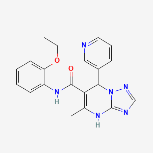 molecular formula C20H20N6O2 B11259868 N-(2-ethoxyphenyl)-5-methyl-7-(pyridin-3-yl)-4,7-dihydro[1,2,4]triazolo[1,5-a]pyrimidine-6-carboxamide 