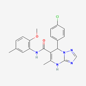 7-(4-chlorophenyl)-N-(2-methoxy-5-methylphenyl)-5-methyl-4,7-dihydro[1,2,4]triazolo[1,5-a]pyrimidine-6-carboxamide