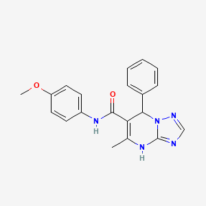 N-(4-methoxyphenyl)-5-methyl-7-phenyl-4,7-dihydro[1,2,4]triazolo[1,5-a]pyrimidine-6-carboxamide