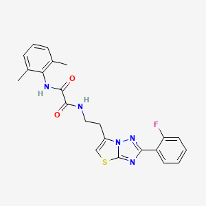 N1-(2,6-dimethylphenyl)-N2-(2-(2-(2-fluorophenyl)thiazolo[3,2-b][1,2,4]triazol-6-yl)ethyl)oxalamide