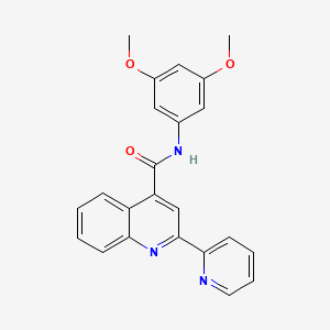 molecular formula C23H19N3O3 B11259896 N-(3,5-dimethoxyphenyl)-2-(pyridin-2-yl)quinoline-4-carboxamide 