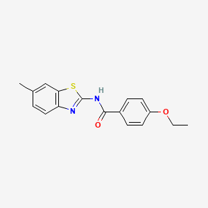 4-ethoxy-N-(6-methyl-1,3-benzothiazol-2-yl)benzamide