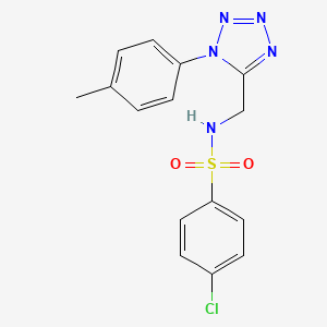 4-chloro-N-{[1-(4-methylphenyl)-1H-1,2,3,4-tetrazol-5-yl]methyl}benzene-1-sulfonamide