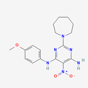 2-(azepan-1-yl)-N-(4-methoxyphenyl)-5-nitropyrimidine-4,6-diamine