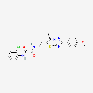 N1-(2-chlorophenyl)-N2-(2-(2-(4-methoxyphenyl)-6-methylthiazolo[3,2-b][1,2,4]triazol-5-yl)ethyl)oxalamide