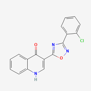 molecular formula C17H10ClN3O2 B11260002 3-(3-(2-chlorophenyl)-1,2,4-oxadiazol-5-yl)quinolin-4(1H)-one 