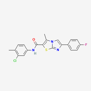 N-(3-chloro-4-methylphenyl)-6-(4-fluorophenyl)-3-methylimidazo[2,1-b][1,3]thiazole-2-carboxamide