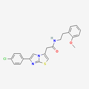 2-(6-(4-chlorophenyl)imidazo[2,1-b]thiazol-3-yl)-N-(2-methoxyphenethyl)acetamide