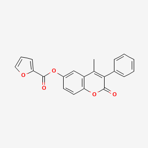 4-methyl-2-oxo-3-phenyl-2H-chromen-6-yl furan-2-carboxylate