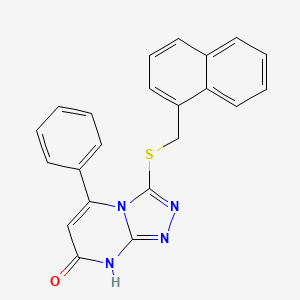 3-((naphthalen-1-ylmethyl)thio)-5-phenyl-[1,2,4]triazolo[4,3-a]pyrimidin-7(8H)-one