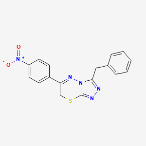 3-benzyl-6-(4-nitrophenyl)-7H-[1,2,4]triazolo[3,4-b][1,3,4]thiadiazine