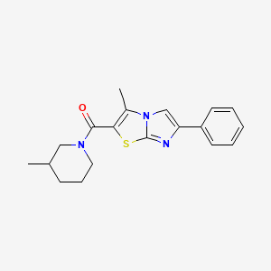 (3-Methyl-6-phenylimidazo[2,1-b]thiazol-2-yl)(3-methylpiperidin-1-yl)methanone