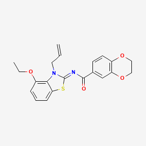 (Z)-N-(3-allyl-4-ethoxybenzo[d]thiazol-2(3H)-ylidene)-2,3-dihydrobenzo[b][1,4]dioxine-6-carboxamide