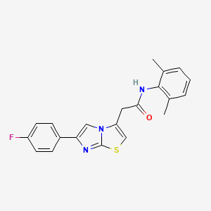 molecular formula C21H18FN3OS B11260125 N-(2,6-dimethylphenyl)-2-(6-(4-fluorophenyl)imidazo[2,1-b]thiazol-3-yl)acetamide 