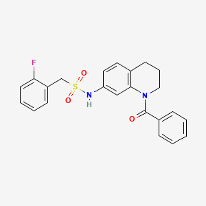 N-(1-benzoyl-1,2,3,4-tetrahydroquinolin-7-yl)-1-(2-fluorophenyl)methanesulfonamide