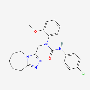 3-(4-chlorophenyl)-1-(2-methoxyphenyl)-1-(6,7,8,9-tetrahydro-5H-[1,2,4]triazolo[4,3-a]azepin-3-ylmethyl)urea