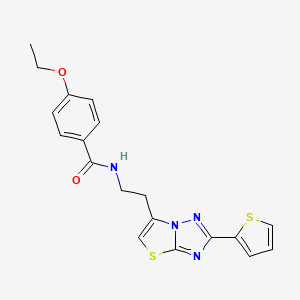 4-ethoxy-N-(2-(2-(thiophen-2-yl)thiazolo[3,2-b][1,2,4]triazol-6-yl)ethyl)benzamide