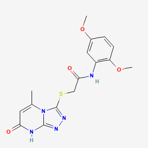 N-(2,5-Dimethoxyphenyl)-2-({5-methyl-7-oxo-7H,8H-[1,2,4]triazolo[4,3-A]pyrimidin-3-YL}sulfanyl)acetamide