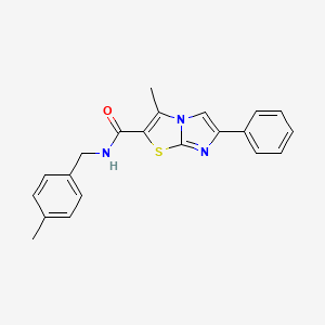 3-methyl-N-(4-methylbenzyl)-6-phenylimidazo[2,1-b]thiazole-2-carboxamide