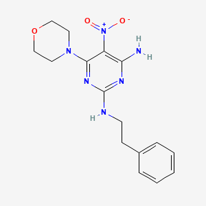 6-(morpholin-4-yl)-5-nitro-N~2~-(2-phenylethyl)pyrimidine-2,4-diamine