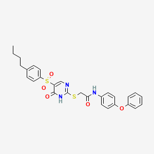 2-({5-[(4-butylphenyl)sulfonyl]-6-oxo-1,6-dihydropyrimidin-2-yl}sulfanyl)-N-(4-phenoxyphenyl)acetamide