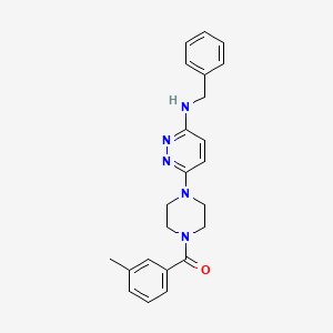 molecular formula C23H25N5O B11260317 N-benzyl-6-[4-(3-methylbenzoyl)piperazin-1-yl]pyridazin-3-amine 