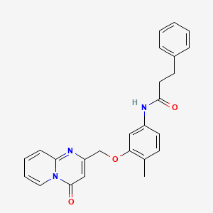 N-[4-Methyl-3-({4-oxo-4H-pyrido[1,2-A]pyrimidin-2-YL}methoxy)phenyl]-3-phenylpropanamide