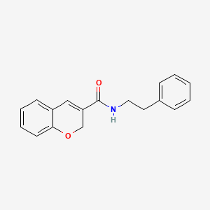 2H-1-Benzopyran-3-carboxamide, N-(2-phenylethyl)-