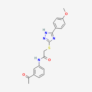 N-(3-acetylphenyl)-2-{[5-(4-methoxyphenyl)-4H-1,2,4-triazol-3-yl]sulfanyl}acetamide