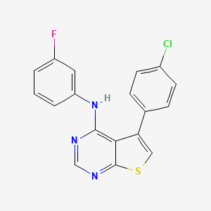 5-(4-chlorophenyl)-N-(3-fluorophenyl)thieno[2,3-d]pyrimidin-4-amine