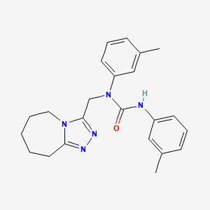 1,3-bis(3-methylphenyl)-1-(6,7,8,9-tetrahydro-5H-[1,2,4]triazolo[4,3-a]azepin-3-ylmethyl)urea