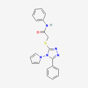 N-phenyl-2-{[5-phenyl-4-(1H-pyrrol-1-yl)-4H-1,2,4-triazol-3-yl]sulfanyl}acetamide