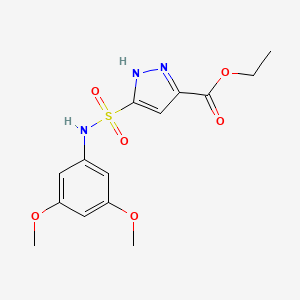 ethyl 3-[(3,5-dimethoxyphenyl)sulfamoyl]-1H-pyrazole-5-carboxylate