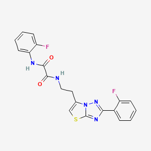 N1-(2-fluorophenyl)-N2-(2-(2-(2-fluorophenyl)thiazolo[3,2-b][1,2,4]triazol-6-yl)ethyl)oxalamide