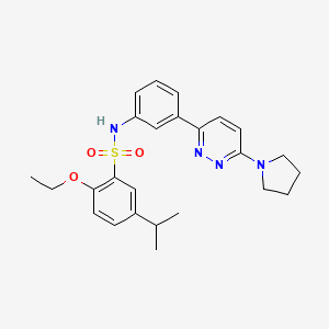 2-ethoxy-5-isopropyl-N-(3-(6-(pyrrolidin-1-yl)pyridazin-3-yl)phenyl)benzenesulfonamide