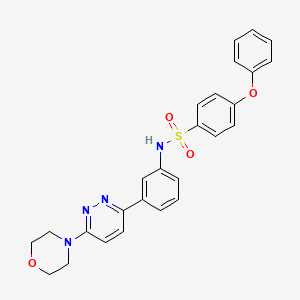 molecular formula C26H24N4O4S B11260551 N-(3-(6-morpholinopyridazin-3-yl)phenyl)-4-phenoxybenzenesulfonamide 