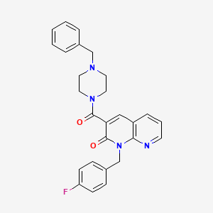 3-(4-benzylpiperazine-1-carbonyl)-1-(4-fluorobenzyl)-1,8-naphthyridin-2(1H)-one