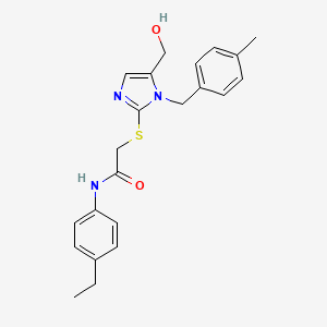 N-(4-Ethylphenyl)-2-[[5-(hydroxymethyl)-1-[(4-methylphenyl)methyl]-1H-imidazol-2-yl]thio]acetamide