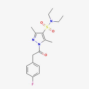 N,N-diethyl-1-(2-(4-fluorophenyl)acetyl)-3,5-dimet