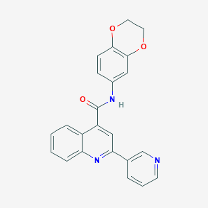 N-(2,3-dihydro-1,4-benzodioxin-6-yl)-2-(pyridin-3-yl)quinoline-4-carboxamide