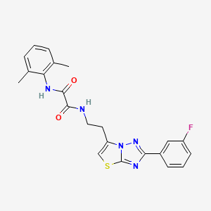 N1-(2,6-dimethylphenyl)-N2-(2-(2-(3-fluorophenyl)thiazolo[3,2-b][1,2,4]triazol-6-yl)ethyl)oxalamide