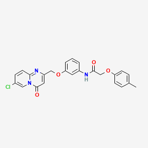 N-[3-({7-Chloro-4-oxo-4H-pyrido[1,2-A]pyrimidin-2-YL}methoxy)phenyl]-2-(4-methylphenoxy)acetamide