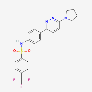 N-(4-(6-(pyrrolidin-1-yl)pyridazin-3-yl)phenyl)-4-(trifluoromethyl)benzenesulfonamide